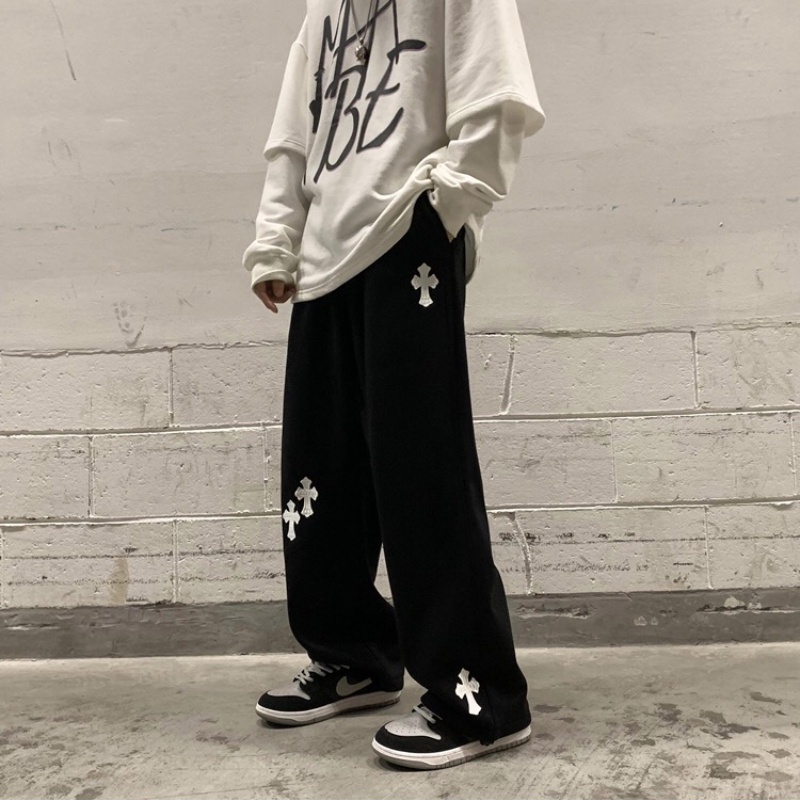 Quần dài ống rộng phong cách Âu Mỹ thời trang thu đông mới năm 2022 cho nam