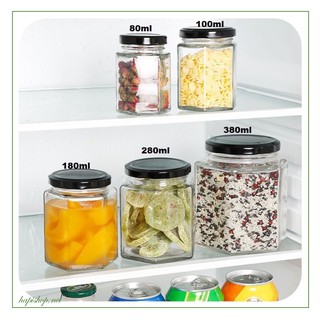 Hủ Thủy Tinh Có Nắp Lục Giác & Vuông