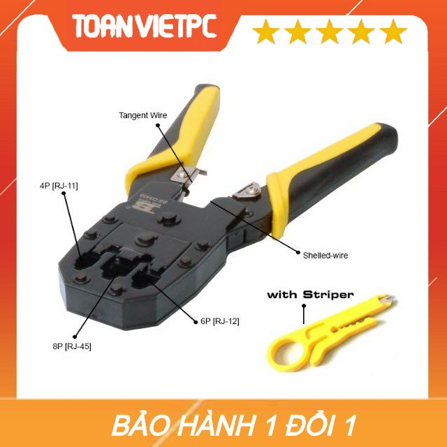 [Loại 1] Kìm Bấm mạng Bosi BS433468 Đa Năng 4P 6P 8P Chất Lượng Cao