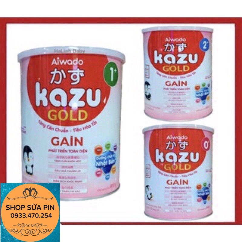 Sữa bột Kazu Gold Gain số 0+,1+, 2+ 810g