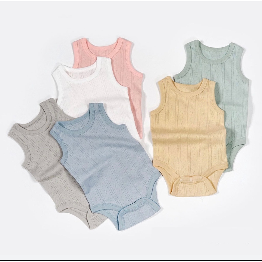 Bodychip ba lỗ cho bé sơ sinh 3-11kg vải thông hơi cao cấp siêu mềm mát, thấm hút mồ hôi, co giãn 4 chiều - BC07