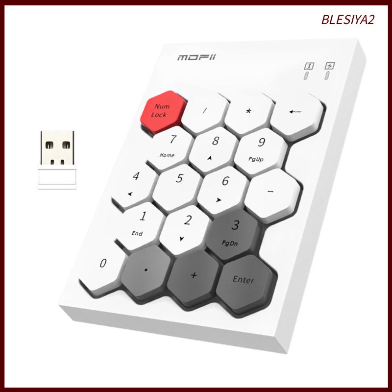 Wireless Numeric Keypad 18 Keys Number Pad Numpad For Laptop PC Black Mixed