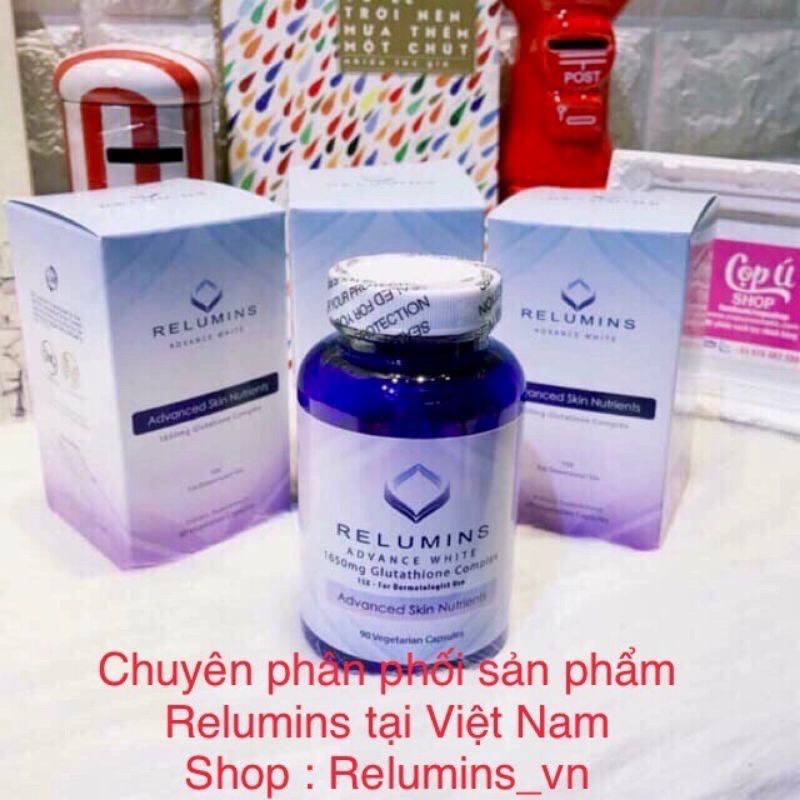 Viên Uống Trắng Da Relumins Advance White 1650mg 90 Viên