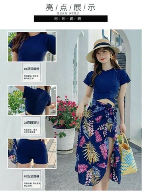 Set bikini 3 món kèm khăn choàng siêu rẻ | BigBuy360 - bigbuy360.vn