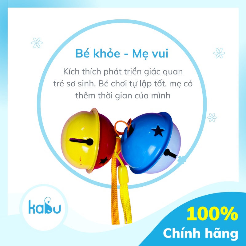 KABU - Chuông Lục Lạc Nhiều Màu, Chuông Đồ Chơi Trẻ Sơ Sinh Kích Thích Đa Giác Quan