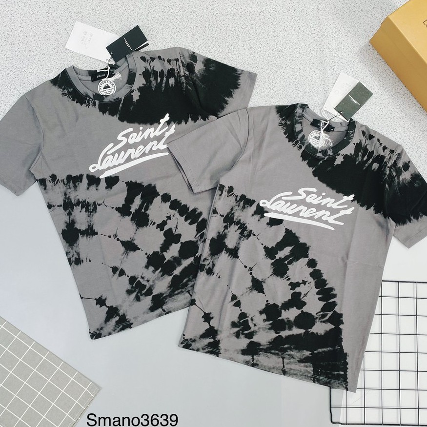 Áo phông Nam Nữ ⚡ ĐỦ SIZE 40-80 KG ⚡ Áo T-shirt siêu cấp loang Saint Laurent