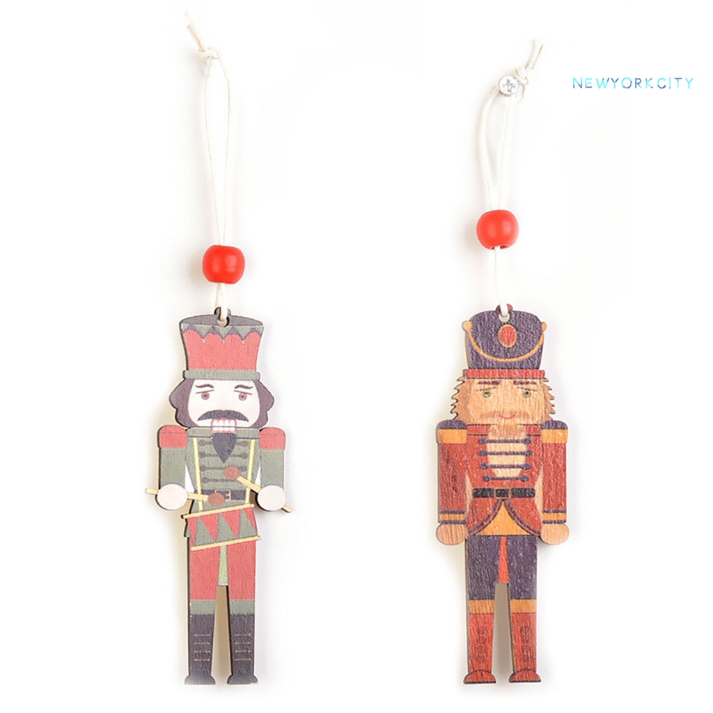 Bộ 3 Mặt Gỗ Hình Quả Óc Chó Trang Trí Giáng Sinh