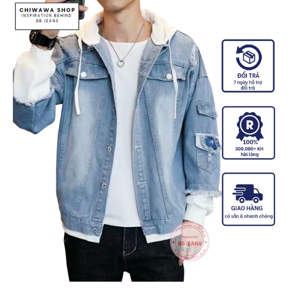 ❧ÁO KHOÁC JEAN NAM LIỀN MŨ NỈ CAO CẤP HOÀNG TỬ NGỌT NGÀO