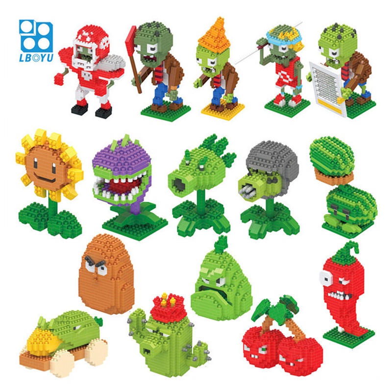Bộ Đồ Chơi LắP RáP Mô HìNh Plants VS Zombie