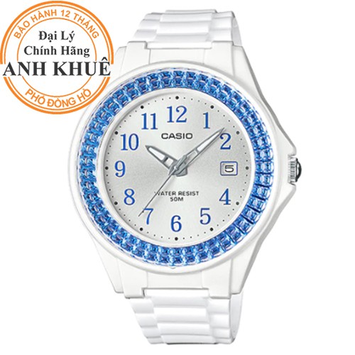 Đồng hồ nữ dây nhựa Casio chính hãng Anh Khuê LX-500H-2BVDF