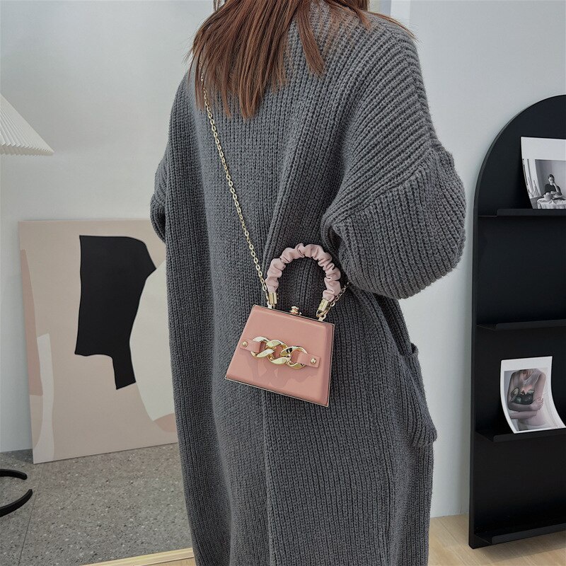 Túi xách JASMIN NOIR chất da PU dáng vuông hợp thời trang cho nữ