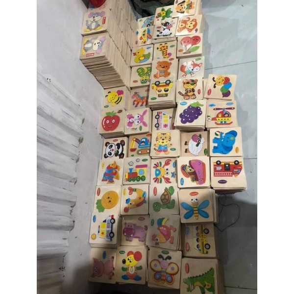 Combo 10 tranh ghép 3d đồ chơi gỗ ghép hình thông minh cho bé