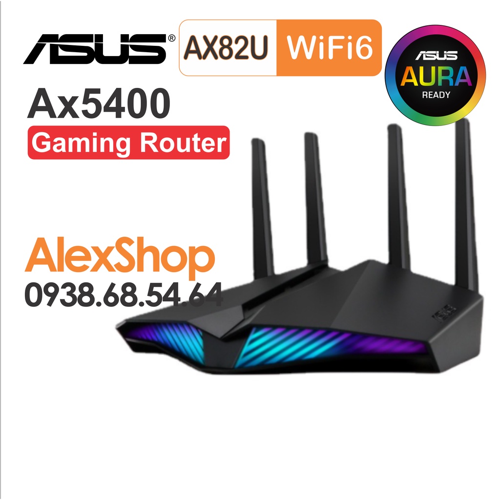 Phát WiFi 6 Chuyên Gaming Tải Cao Thông Minh Asus RT-Ax82U AX5400 Hỗ Trợ Ali Mesh - Bản Nội Địa Đài Loan | BigBuy360 - bigbuy360.vn