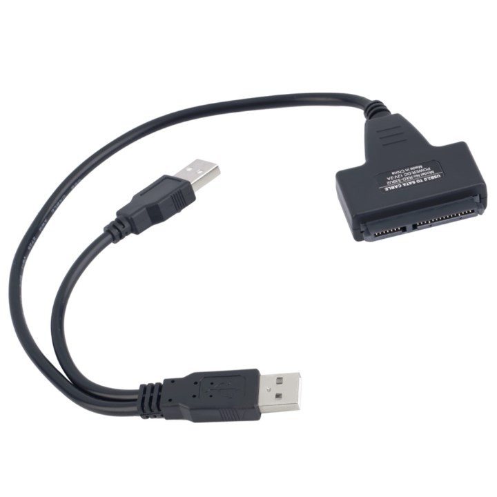 Cáp Usb 2.0 Ra Sata Biến Ổ Cứng Laptop Thành Ổ Cứng Di Động (Đen)