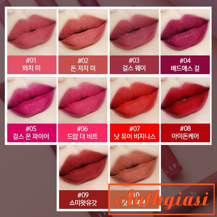 Son kem lì It's Skin Life Color Lip Crush Matte Its Skin 01-18 | Thế Giới Skin Care