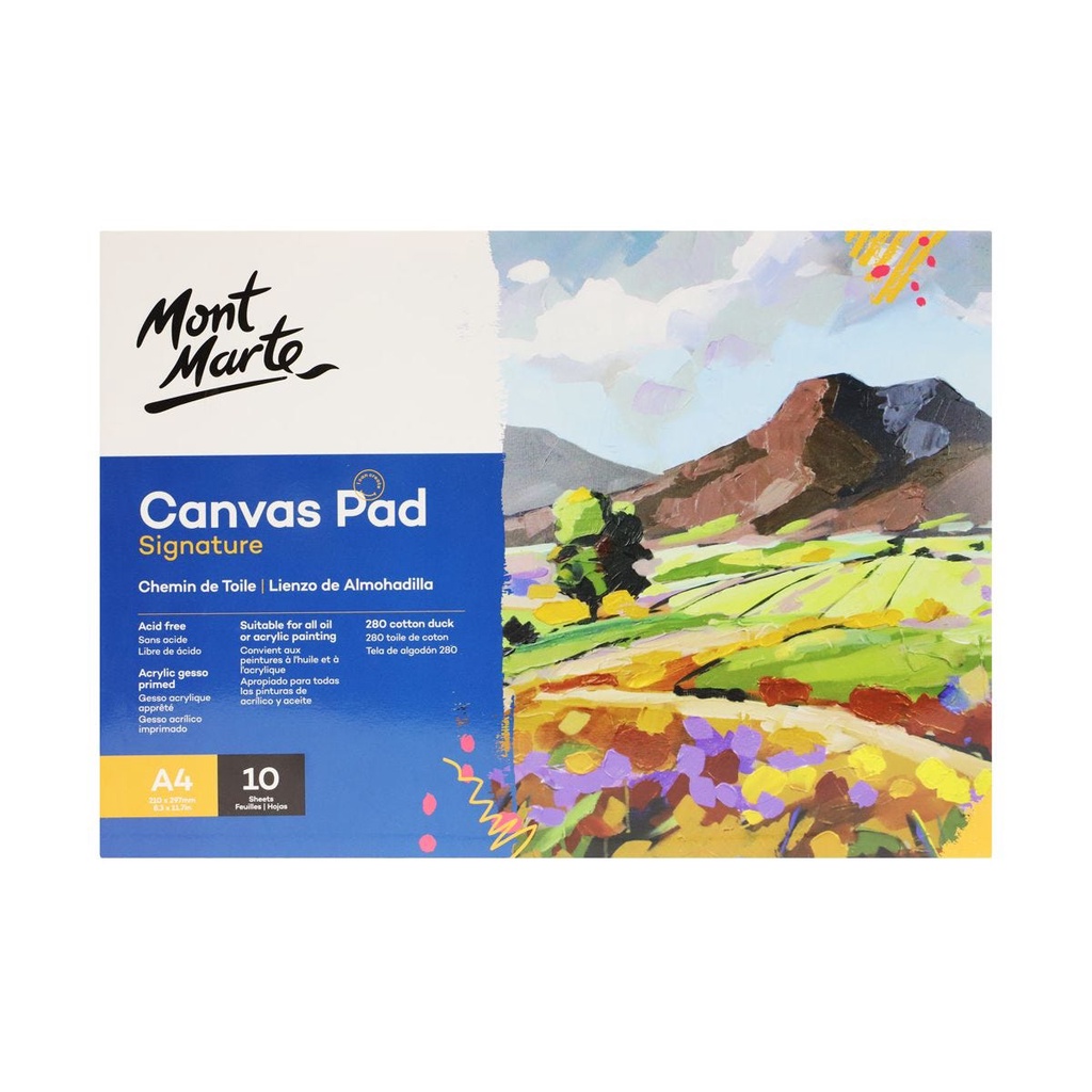 SỔ VẼ CANVAS PAD MONT MARTE (280 GSM, 10 TỜ)