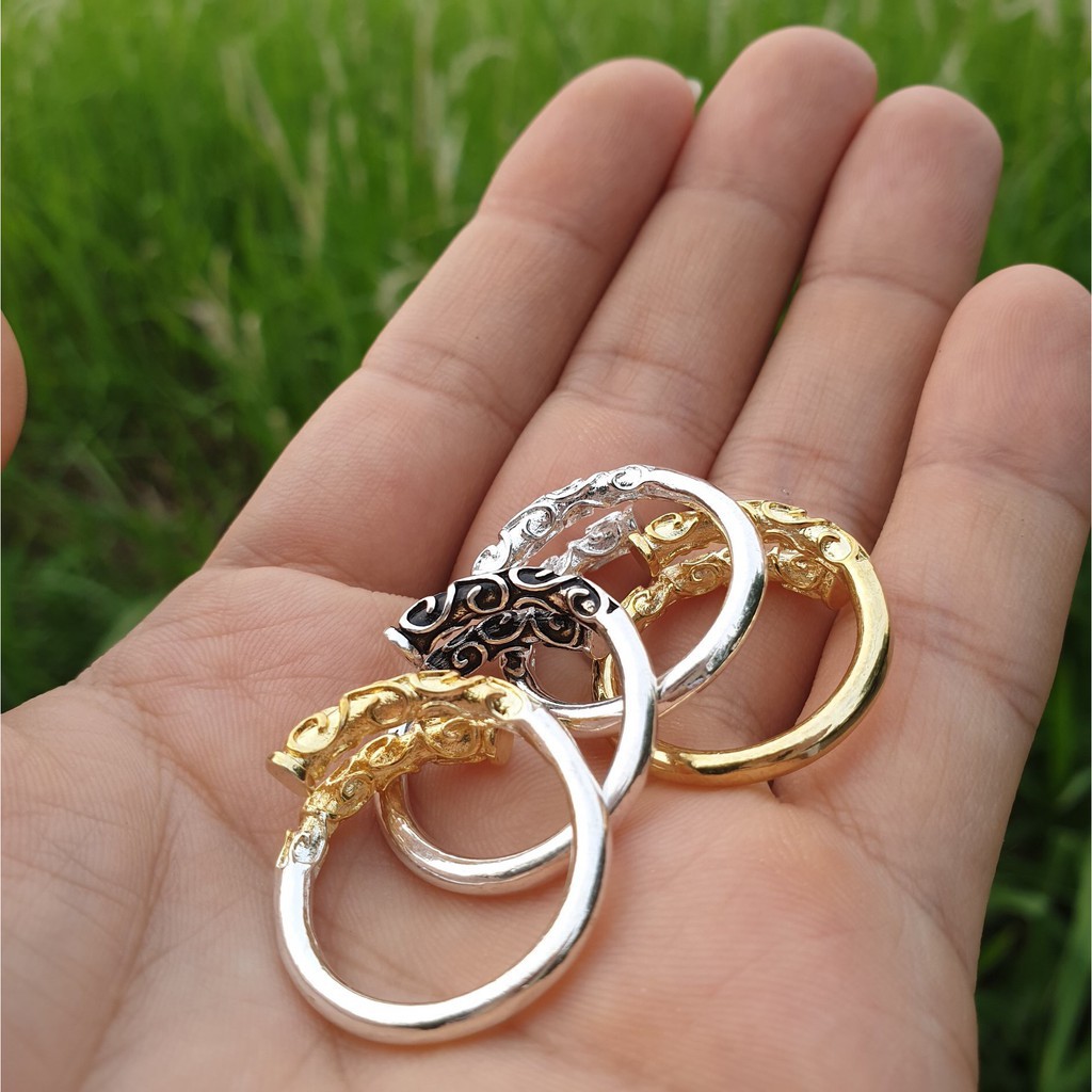 Vòng tay titan Kim Cô -Gậy Như Ý Thiết Bản vân vàng Mạ vàng Freesize