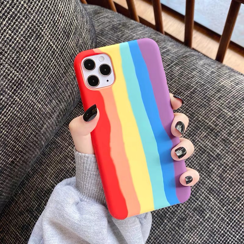 [Gửi từ Thái Lan] Ốp lưng Samsung galaxy A12 Soft Gradient Rainbow Silicone A12