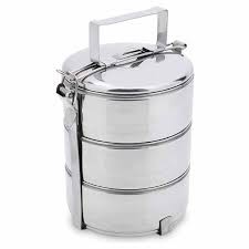 Hộp đựng cơm bằng Inox14x3 ngăn-Cà mên-Camen giu nhiet 3 ngan, Cap long, Hộp đựng cơm bằng Inox12x3 ngăn