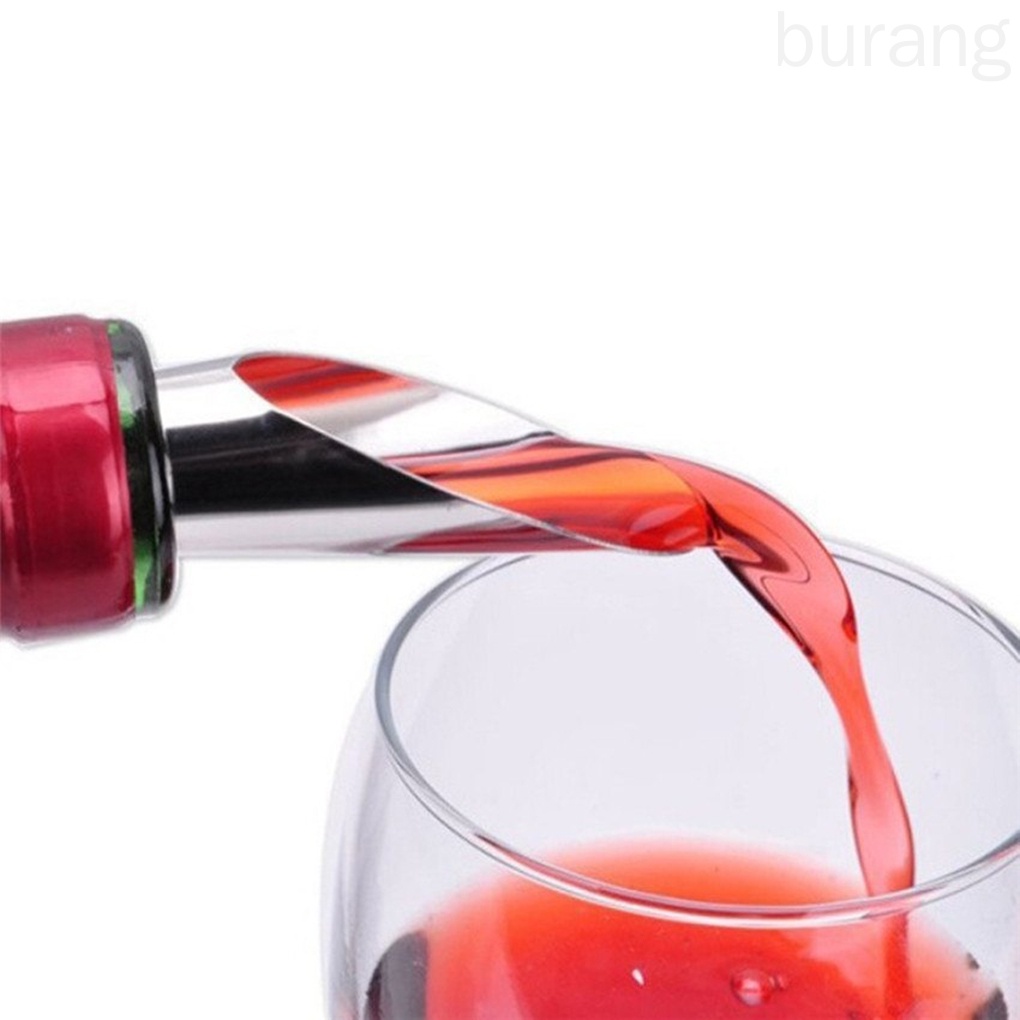 Nút chai rượu vang bằng thép không gỉ thiết kế dạng vòi rót tiện dụng