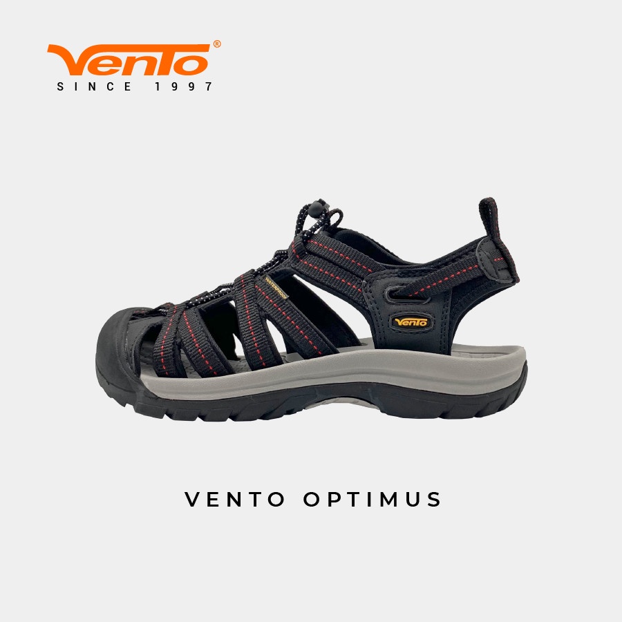 Giày Sandal VENTO CHÍNH HÃNG [MẪU MỚI 2023] OPTIMUS - MÀU ĐEN ĐỎ/TRO VÀNG [FULL SLZE 39-44] đi học, dã ngoại