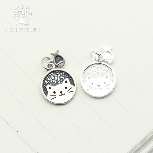 Mặt dây chuyền hình mèo và cá treo - NQ Jewelry