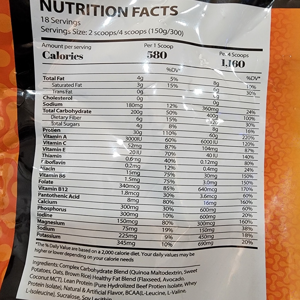 ZNUTRITION ZMASS MASS GAINER, SỮA TĂNG CÂN 100% PROTEIN ISOLATE, CARB TỪ NGUỒN THỰC VẬT (12 LBS)