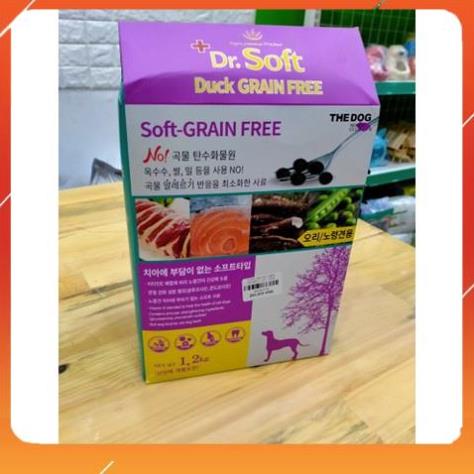 Thức ăn hỗn hợp hoàn chỉnh cho chó trên 2 tháng tuổi Dr. Soft Duck Grainfree (vị vịt và rau củ quả) 1.2kg