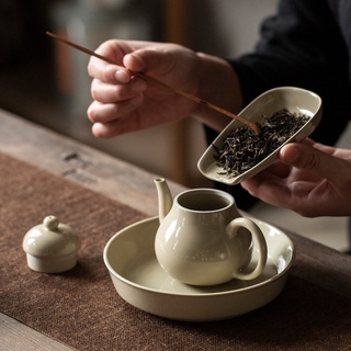 Ấm sứ men tro nung củi