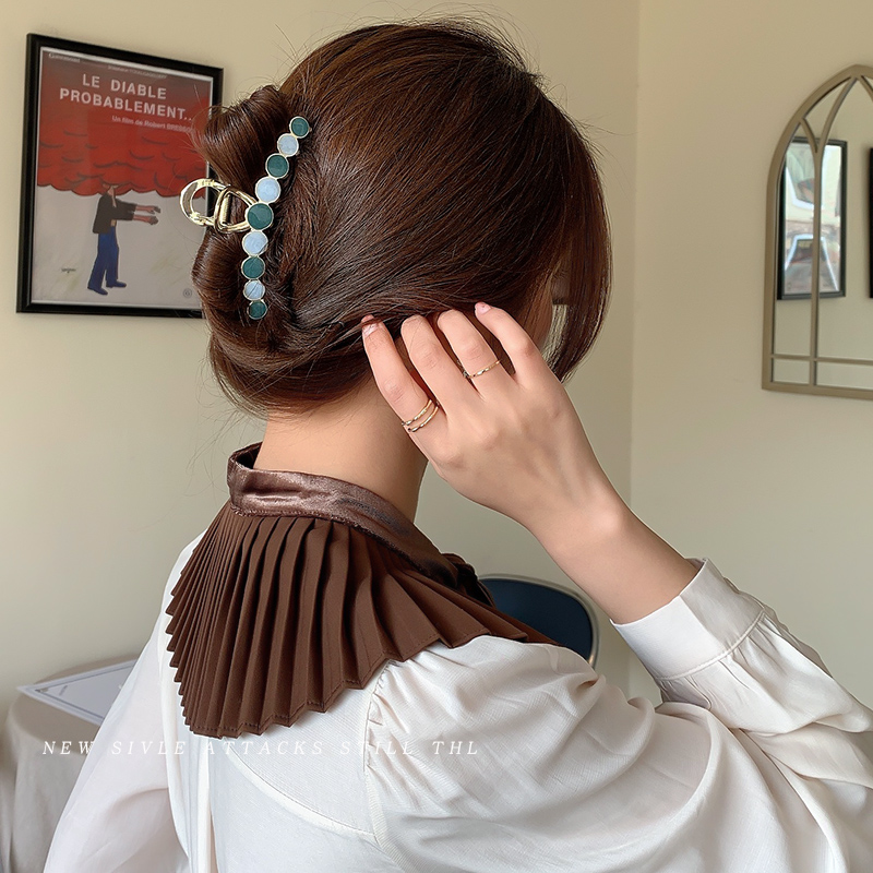 Korea Large Elegant Metal Hair Clip for Women