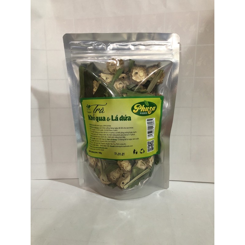 Trà khổ qua lá dứa Phù Sa Foods 100g