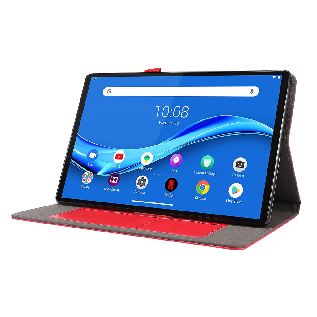 Bao Da Máy Tính Bảng Pu + Tpu Nắp Lật Có Ngăn Đựng Thẻ Cho Lenovo Tab M10 Plus Tb-X606 Tb-X606F 10.3 "2020