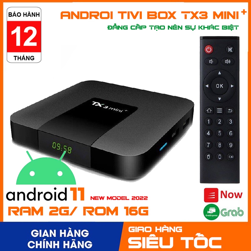 Android tivi box TX3 mini Plus 2022 Android ATV 11 Ram 2G, bộ nhớ trong 16G CPU Amlogic S902W2, USB 3.0