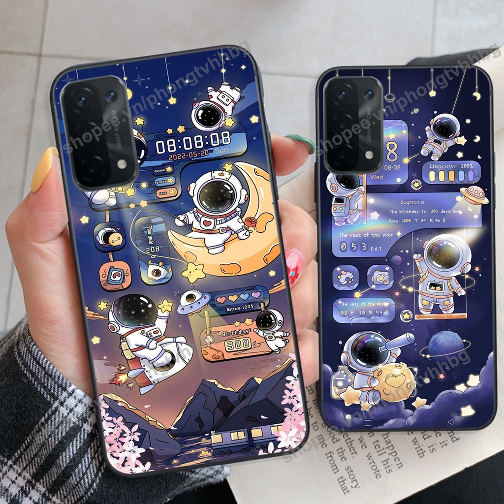 Ốp lưng Oppo A54 / A55 4G / A55 5G phi hành gia hoạt hình 3D cute giá rẻ