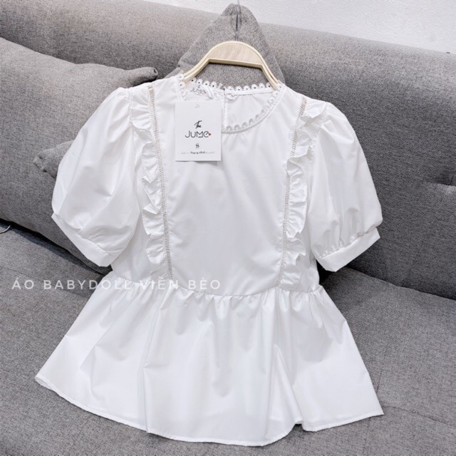 Áo tay bồng bèo ren