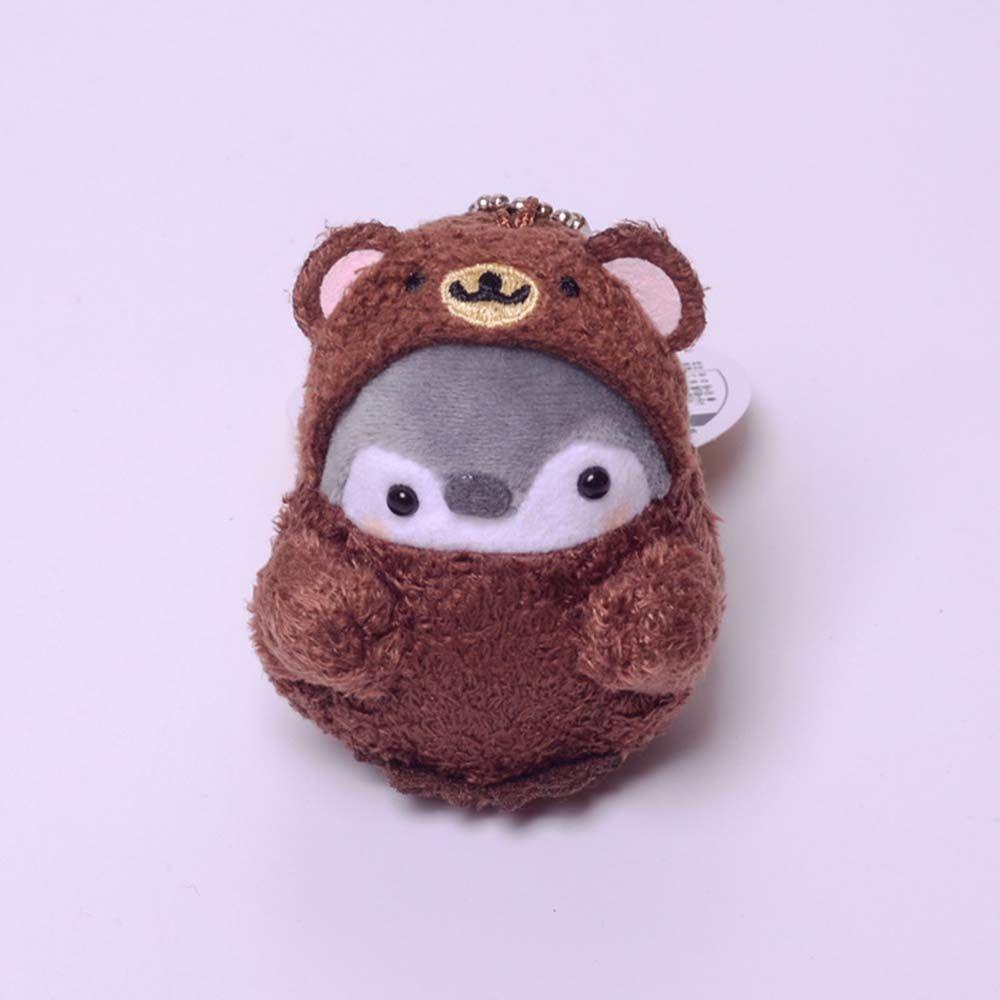 LILYES Móc Khóa Hình Chim Cánh Cụt Nhồi Bông Dễ Thương