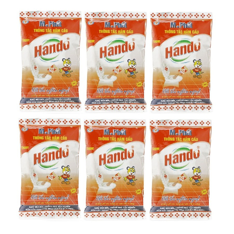 Bộ 6 gói bột thông tắc hầm cầu M.Phốt 215g/gói