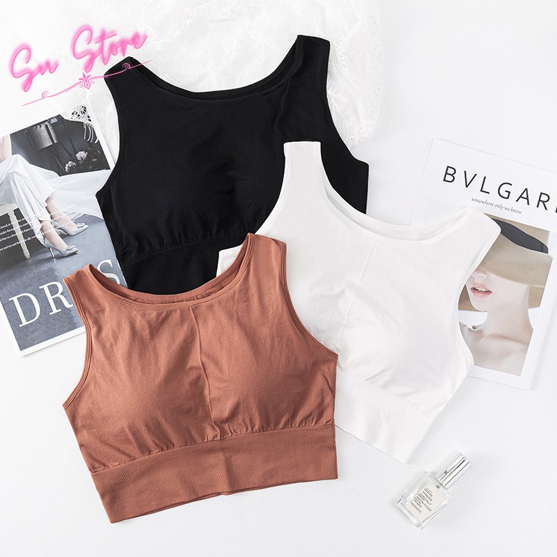 Áo Bra Thể Thao Cotton có Mút Nâng Ngực, Áo Thun 3 Lỗ Co Giãn Tốt - 855 | BigBuy360 - bigbuy360.vn