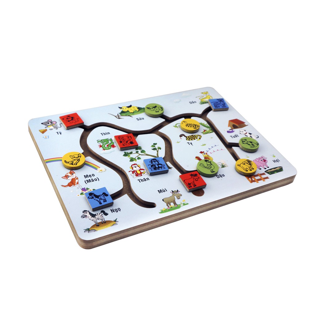 Đồ chơi gỗ Winwintoys - Tìm hình 12 con giáp 64231