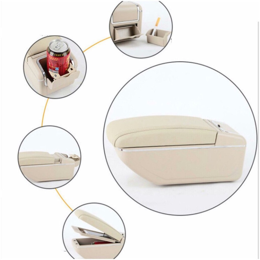 Hộp tỳ tay dùng cho mọi loại xe ô tô- Màu đen