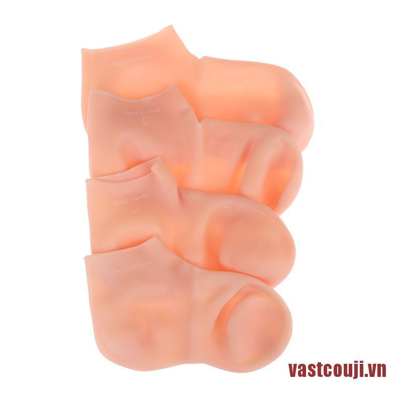 1 Cặp Vớ Silicone Dưỡng Ẩm Chống Nứt Nẻ Cho Chân