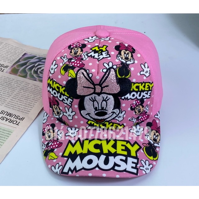 nón kết lưỡi trai 3D mickey trẻ em 4 tuổi đến 9 tuổi dể thương