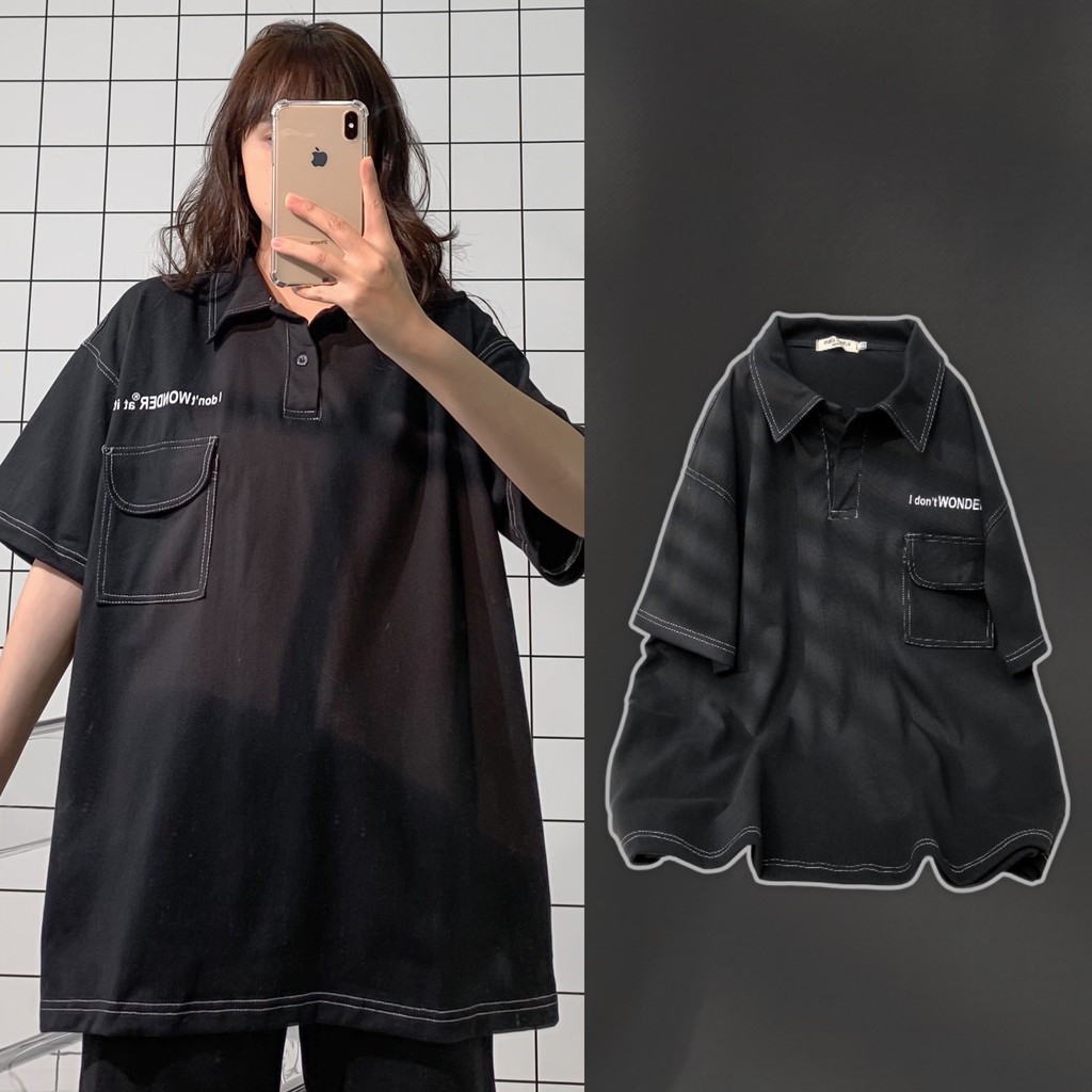 Áo Polo Unisex Tay Lỡ Form Rộng May Chỉ Nổi ZORO Vải Chân Cua Dày Dặn Phong Cách Hàn Quốc – Tuni Store | BigBuy360 - bigbuy360.vn