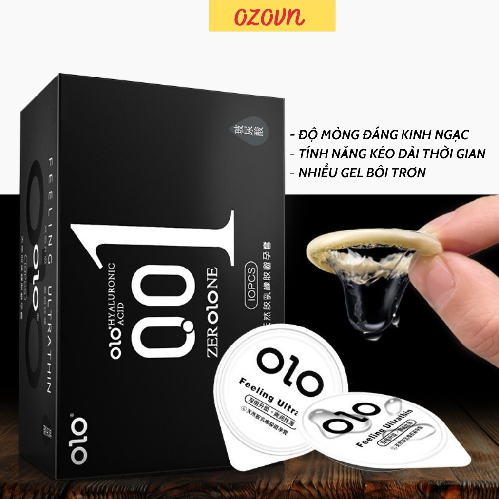 Bao Cao Su Siêu Mỏng OZO 001 Feeling Ultrathin - Hộp 10 Chiếc