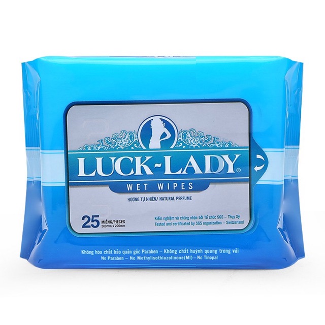 Giấy ướt Lucky Lady 25 tờ &amp; 10 tờ