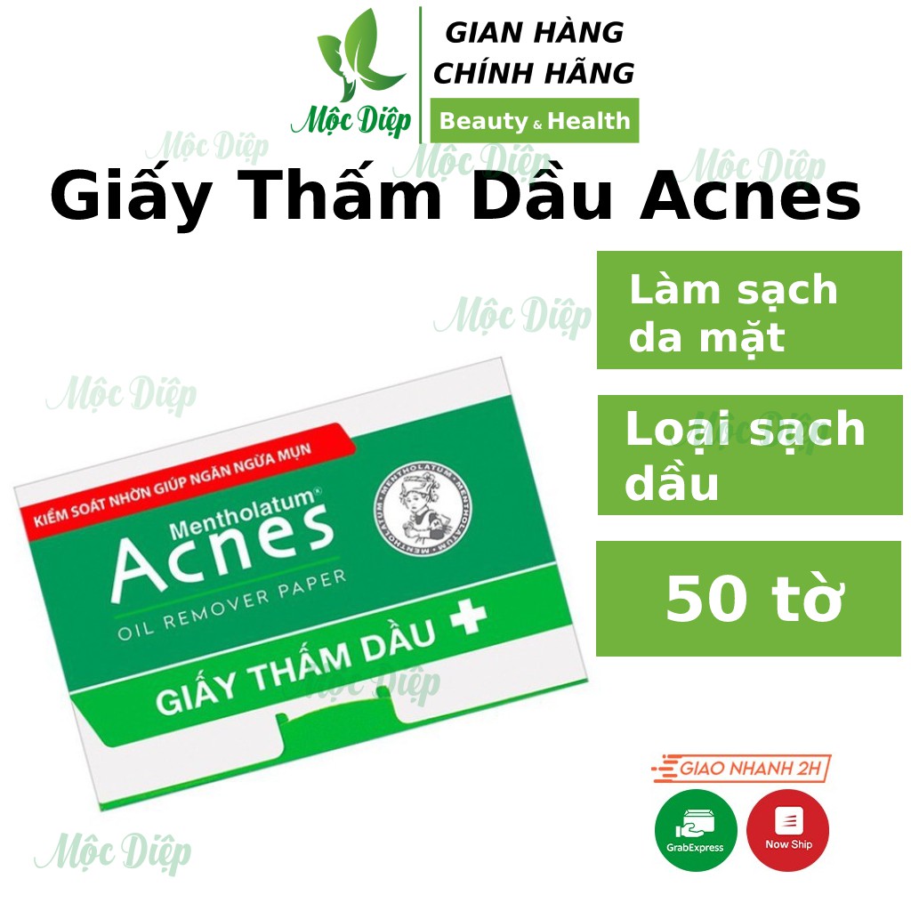 Giấy thấm dầu ❤️CHÍNH HÃNG Giấy Thấm Dầu Acnes ❤️Làm sạch da mặt loại bỏ dầu ngăn ngừa mụn