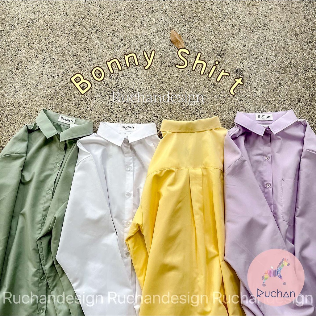 Áo sơ mi nữ tay dài form rộng RUCHAN kiểu dáng khoác ngoài oversize basic có cổ thiết kế nhiều màu thời trang