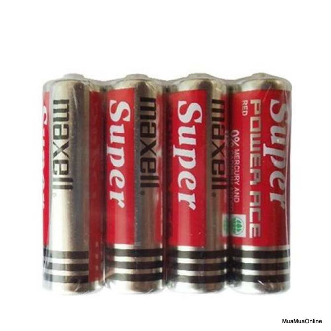 Bộ 8 Viên Pin Tiểu AA Maxell Super 1.5V Cao Cấp (Đỏ)