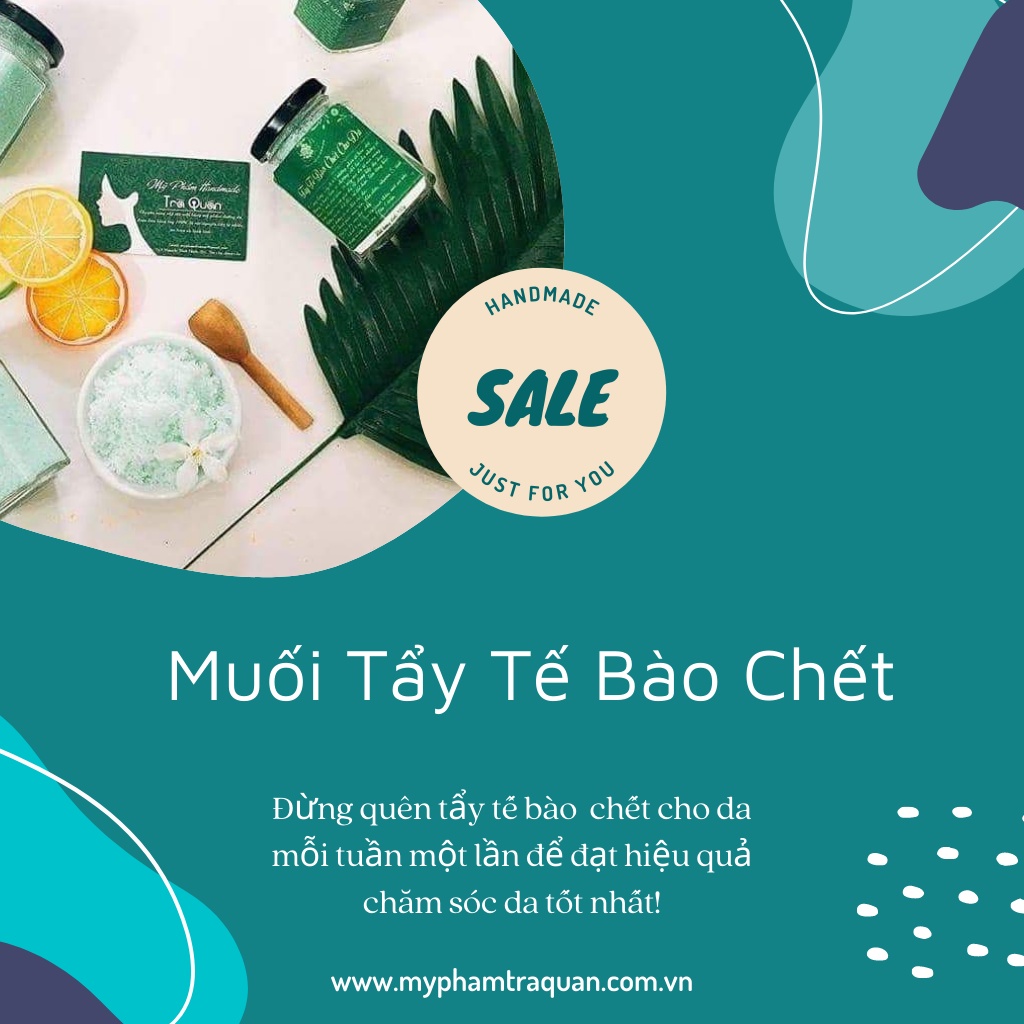 Tẩy Tế Bào Chết Body Bạc Hà Hữu Cơ Cho Mọi Loại Da Dưỡng Trắng Da Toàn Thân Giảm Mụn Mờ Thâm Trà Quán 150g