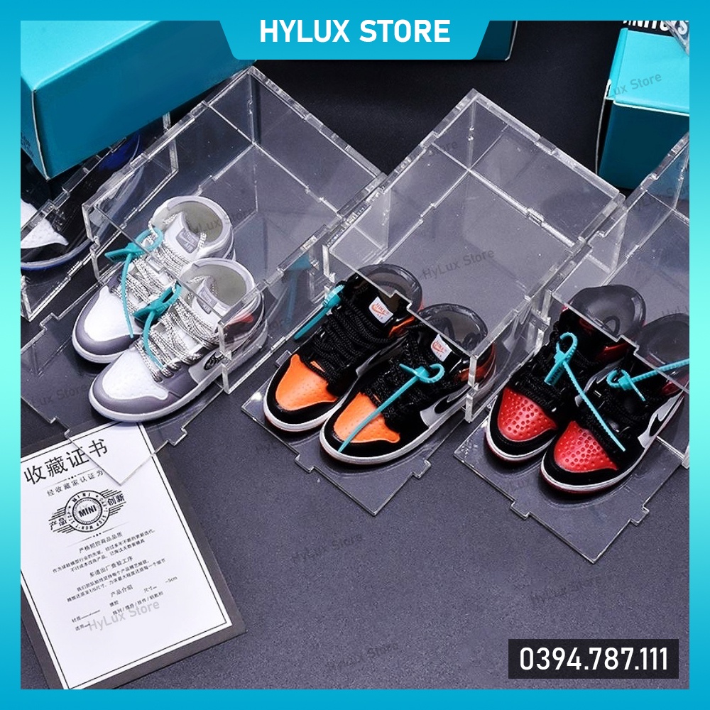 Móc khóa giày 3D Jordan 1 High OG Frament x Travis Scott cao cấp